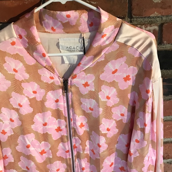 Acacia Swimwear Bomber Jacket Capsule Mahalo L NWT - Picture 4 of 7